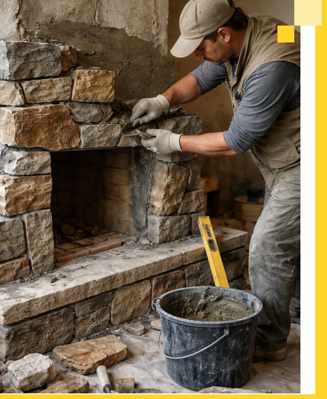 Изготовление и установка каменных каминов под ключ в Гусе-Хрустальном