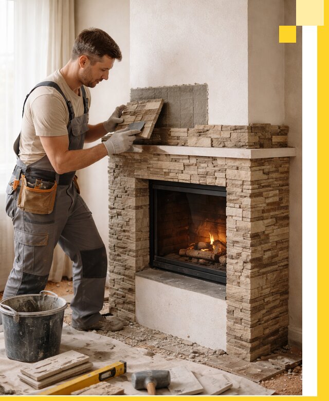 Изготовление и монтаж каминов для дома под ключ в Гусе-Хрустальном