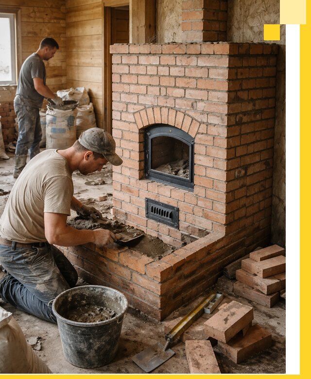 Профессиональное строительство печей в Гусе-Хрустальном под ключ