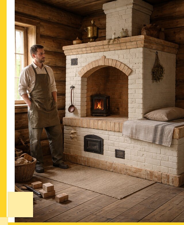 Русские печи с лежанкой под ключ в Гусе-Хрустальном от 160470 р. ЭриданГсь