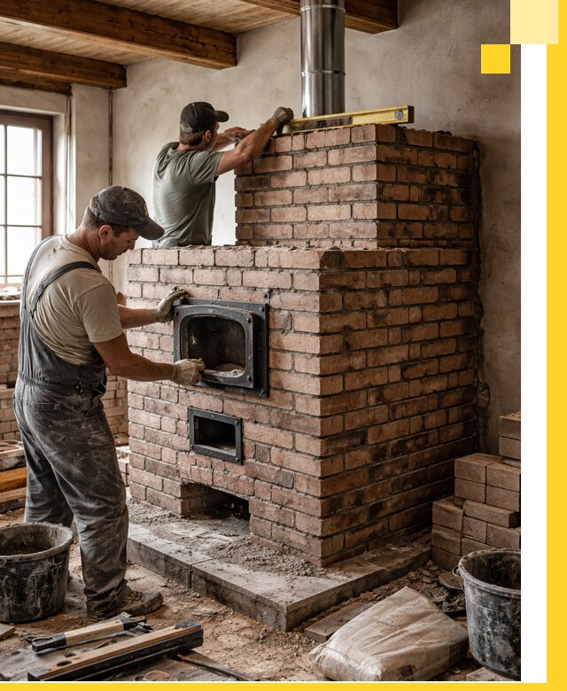 Печи для загородного дома под ключ в Гусе-Хрустальном — монтаж и сервис