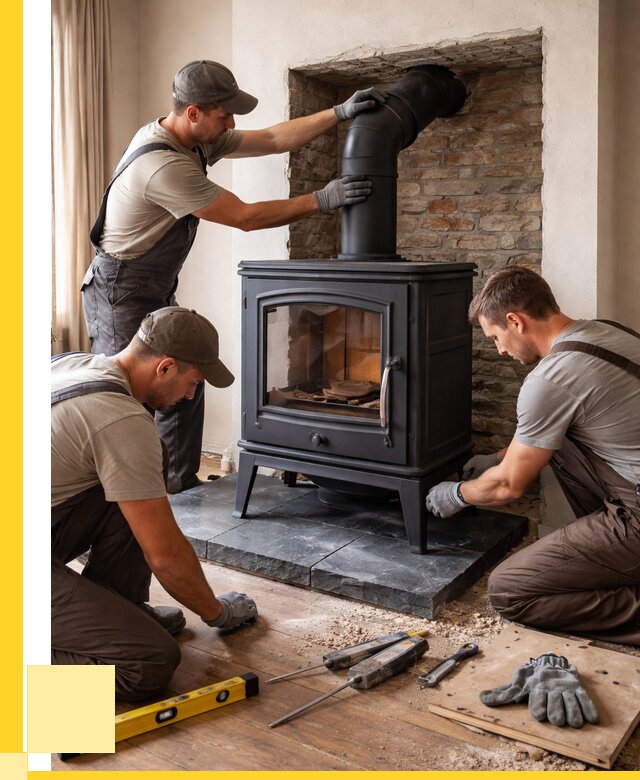 Монтаж печи камина в частном доме в Гусе-Хрустальном от 26745 р. | ЭриданГсь