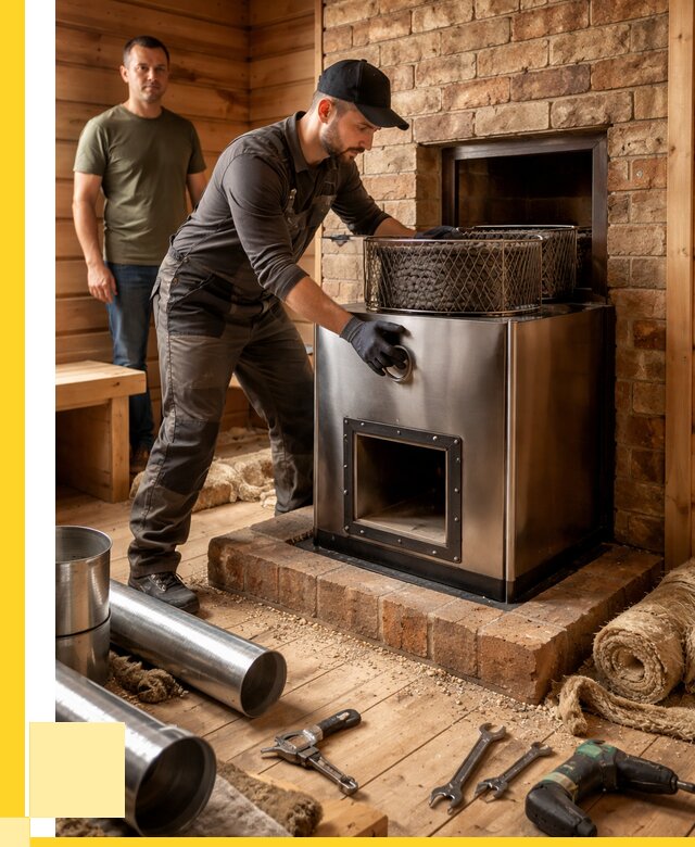 Монтаж банных печей под ключ в Гусе-Хрустальном от 19256 р., ЭриданГсь