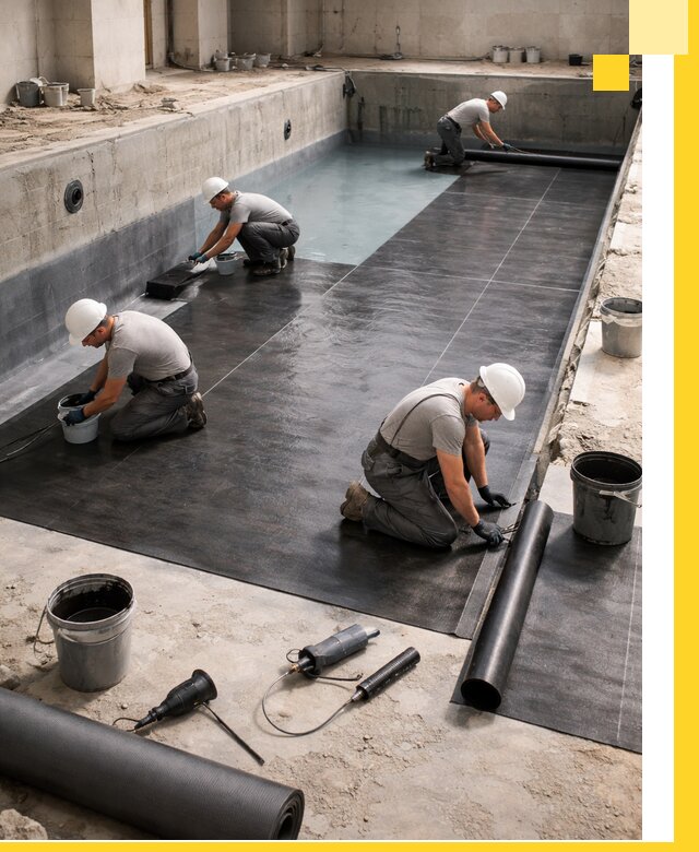 Профессиональная гидроизоляция бассейнов и чаш в Гусе-Хрустальном под ключ