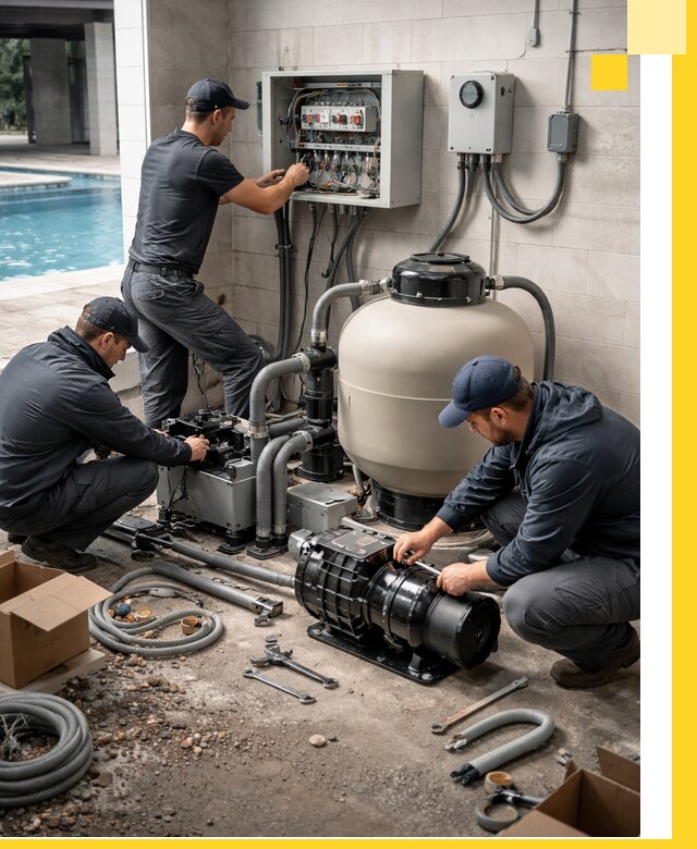 Профессиональный монтаж оборудования для бассейнов в Гусе-Хрустальном