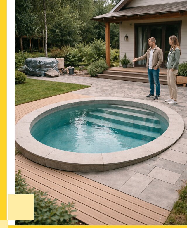 Бассейн на даче под ключ в Гусе-Хрустальном от 213960 р., ЭриданГсь