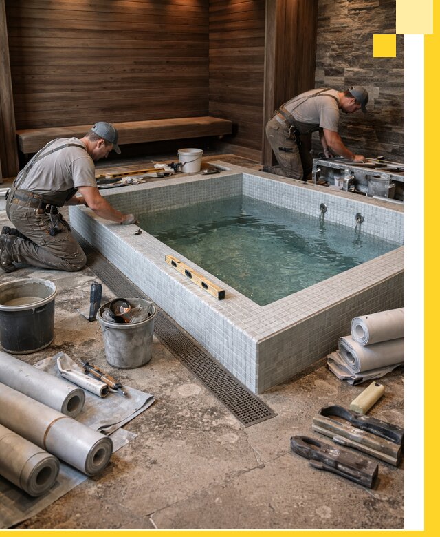 Установка и строительство бассейнов для сауны в Гусе-Хрустальном