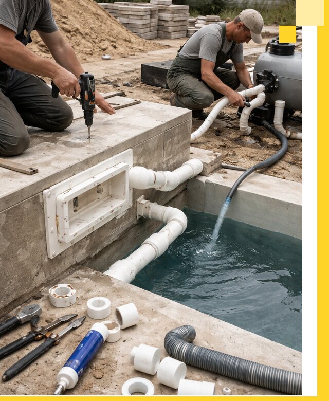 Строительство скиммерных бассейнов под ключ в Гусе-Хрустальном