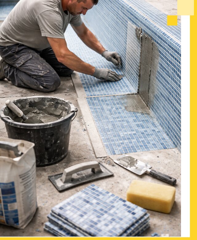 Укладка и ремонт мозаики для бассейнов под ключ в Гусе-Хрустальном