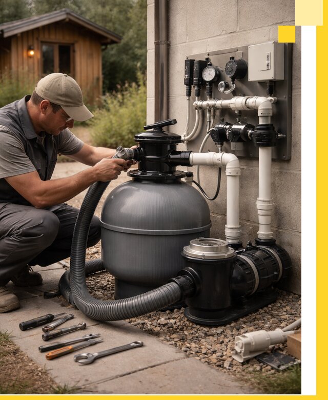 Продажа и монтаж фильтров и насосов для бассейнов в Гусе-Хрустальном