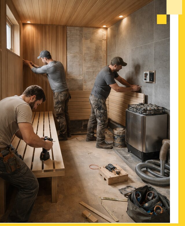 Сауны под ключ в Гусе-Хрустальном, проектирование, строительство, отделка