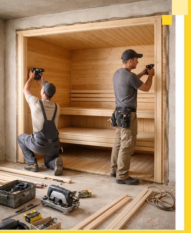 Монтаж саун под ключ в Гусе-Хрустальном — проектирование и установка