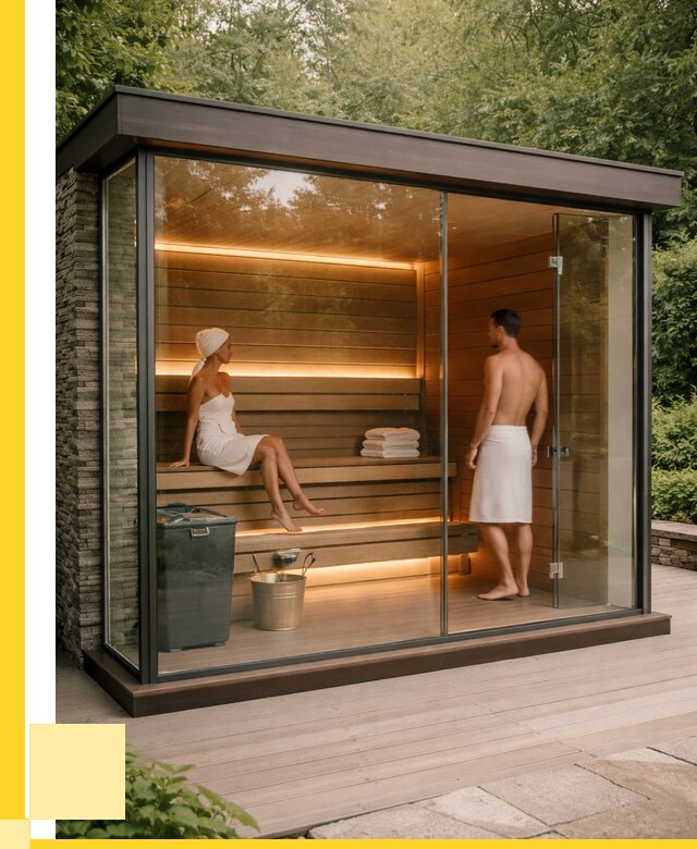 Сауна стеклянная и двери для сауны в Гусе-Хрустальном от 267450 р. | ЭриданГсь