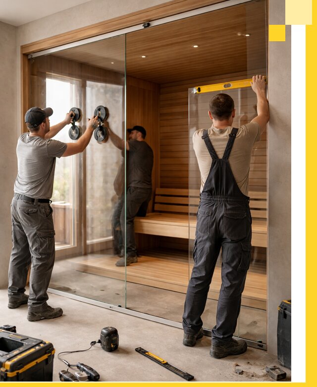 Производство и монтаж стеклянных саун под ключ в Гусе-Хрустальном