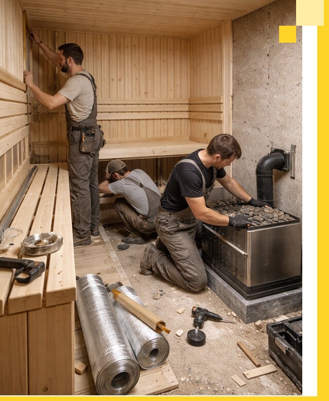 Индивидуальные сауны на заказ в Гусе-Хрустальном под ключ, проект и монтаж