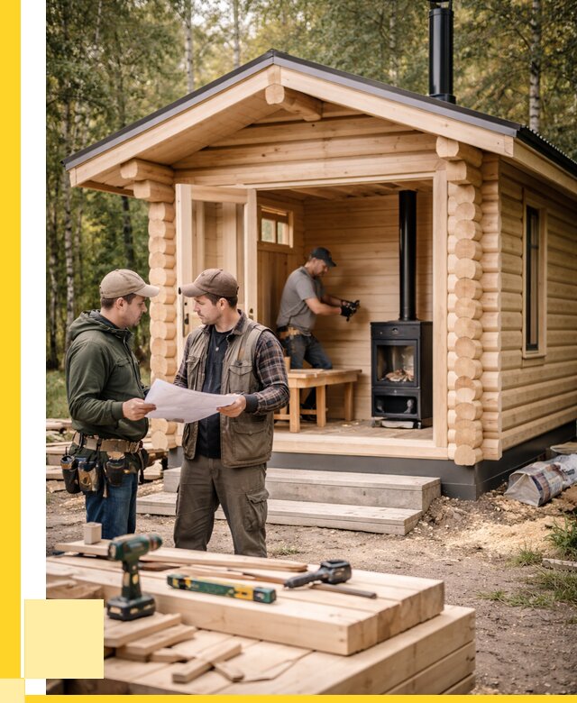 Монтаж бань под ключ в Гусе-Хрустальном — от 213960 р. | ЭриданГсь