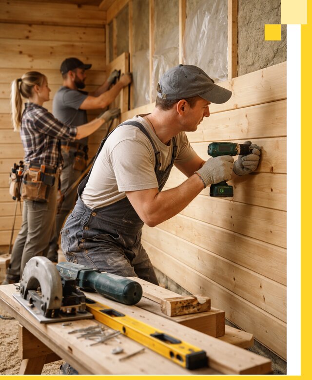 Обшивка бань под ключ в Гусе-Хрустальном: отделка стен и потолков