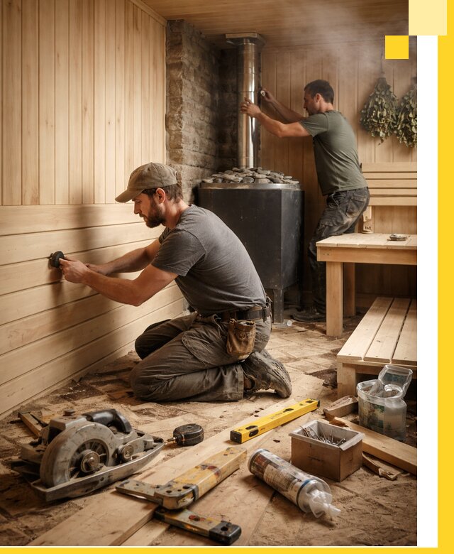 Полное строительство и оснащение парных под ключ в Гусе-Хрустальном