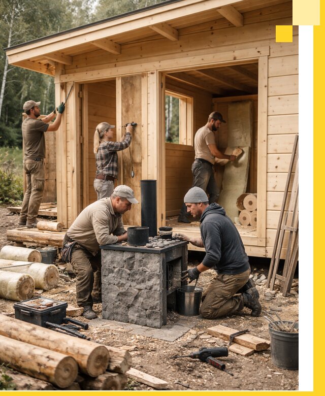 Купить баню под ключ в Гусе-Хрустальном строительство монтаж отделка