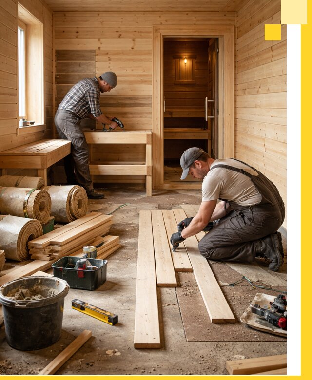 Индивидуальный проект бани с комнатой отдыха под ключ в Гусе-Хрустальном