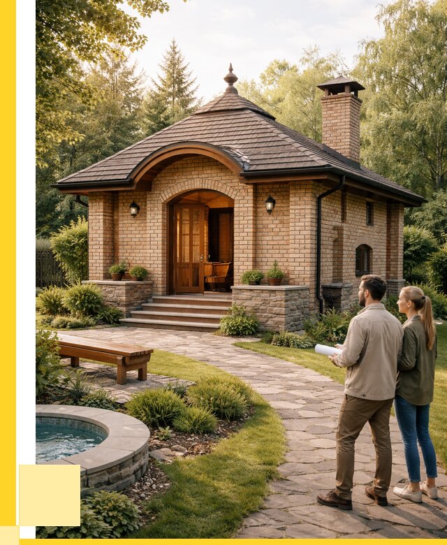 Проект кирпичной бани в Гусе-Хрустальном от 32094 р. | ЭриданГсь