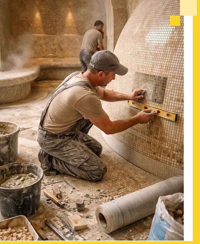 Хамам под ключ в Гусе-Хрустальном: проектирование, строительство, отделка