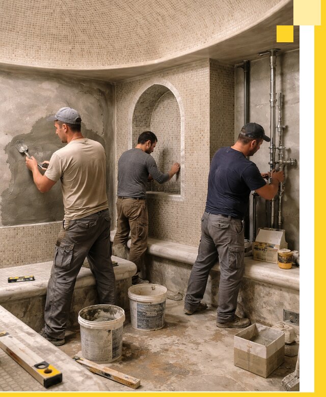 Профессиональный монтаж хамамов под ключ в Гусе-Хрустальном с гарантией