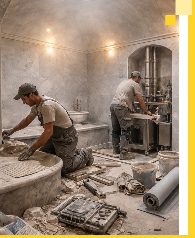 Строительство турецких бань хаммам под ключ в Гусе-Хрустальном