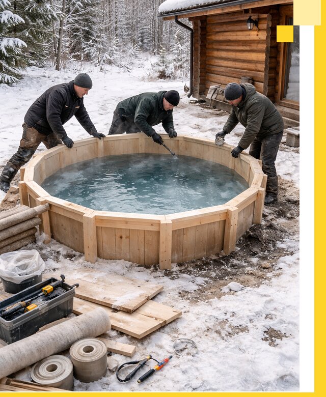 Изготовление и установка ледяных купелей под ключ в Гусе-Хрустальном