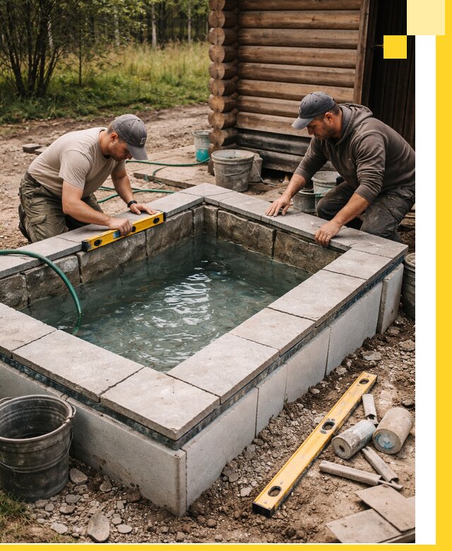 Изготовление и установка холодных купелей под ключ в Гусе-Хрустальном