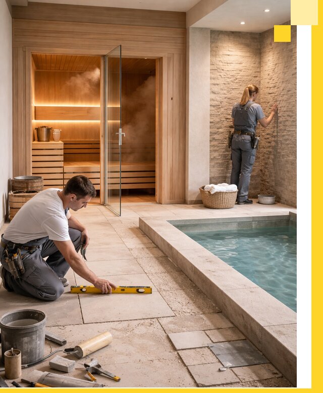 Комплексный дизайн и отделка интерьеров SPA под ключ в Гусе-Хрустальном